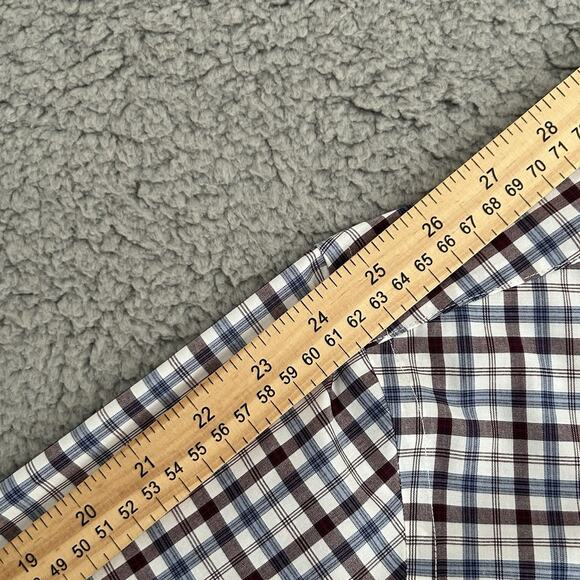Joseph A Bank Traveler Dress Shirt Mens Large Plaid Button-Down Long Sleeve - Picture 10 of 14